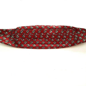 Mel Howard Cummerbund One Size 27- 48 All Silk Red